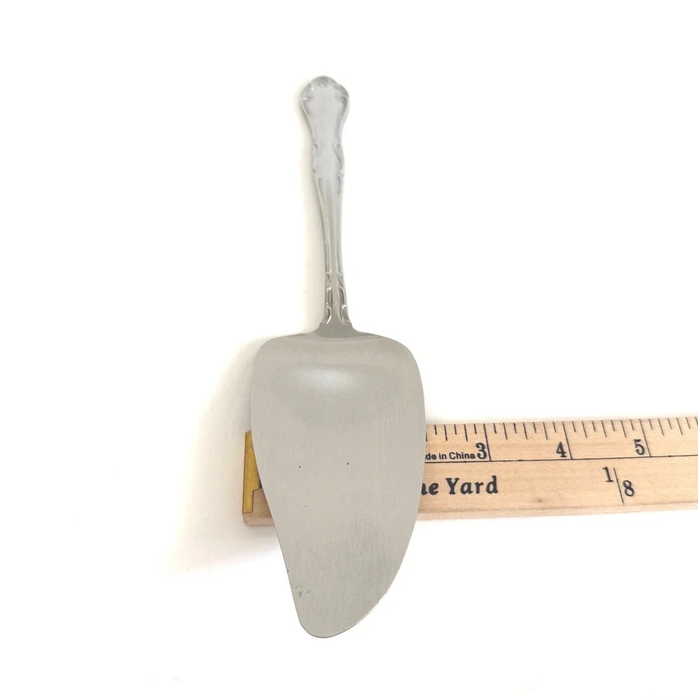 Vintage Capco Stainless Steel Japan Pie Cake Server Floral Handle 8.5